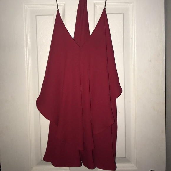 Blood red flowing blouse - Picture 3 of 4